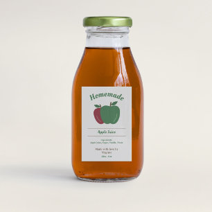 Etiqueta com Etiqueta de Suco de Maçã