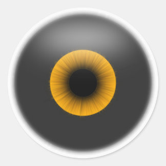 Etiqueta com palheta de olhos laranja de Dia das B