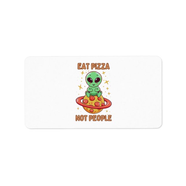 Etiqueta Coma pizza não pessoas (Frente)