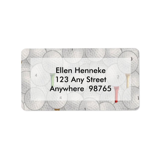 Etiqueta Comer Golf do Sono (Frente)