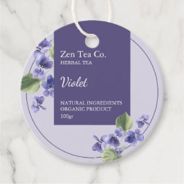 Etiqueta comercial Violet Herbal Tea