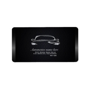 Etiqueta Comércio moderno minimalista de automóveis Chic Bl