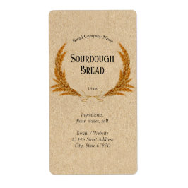 Etiqueta Comida de exaustão de trigo com pão russo caseiro