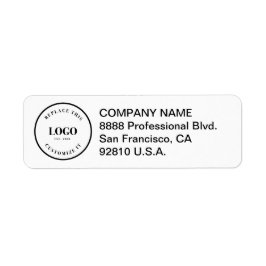 Etiqueta Company logo here Custom business Return address