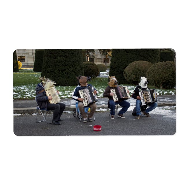 Etiqueta concerto de animais (Frente)