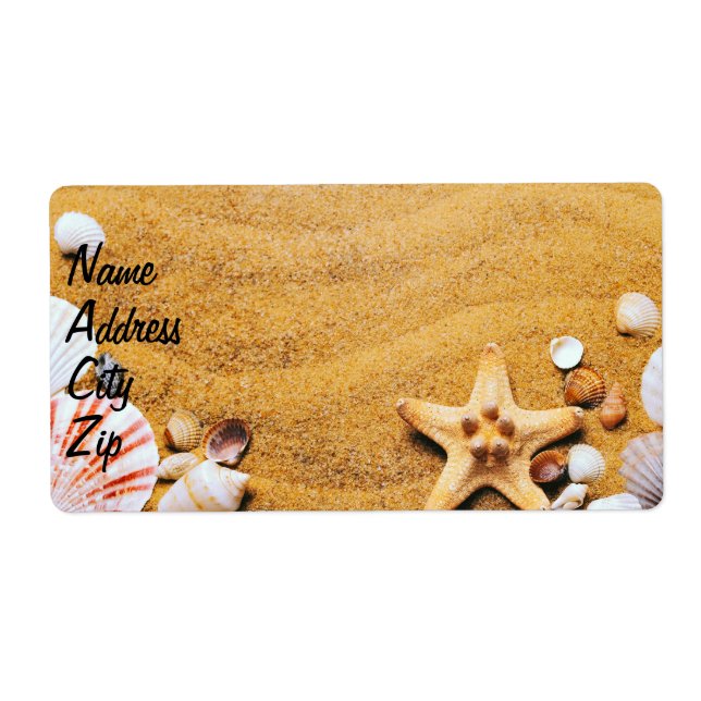 Etiqueta Conchas na praia (Frente)