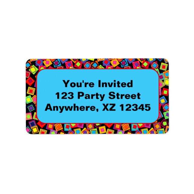 Etiqueta Confetti Squares (Frente)