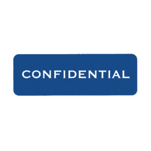 Etiqueta CONFIDENCIAL de padrão azul II