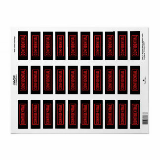 Etiqueta Confidencial Preto