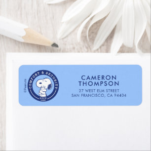 Etiqueta Conforto e segurança   Snoopy & Woodstock Hug