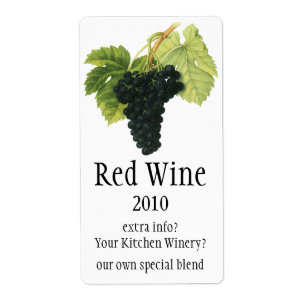 Etiqueta Conjunto orgânico da uva do vinho tinto do