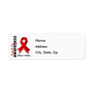 Etiqueta Consciência 5 do AIDS