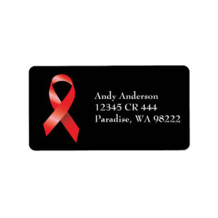 Etiqueta Consciência vermelha do AIDS da fita