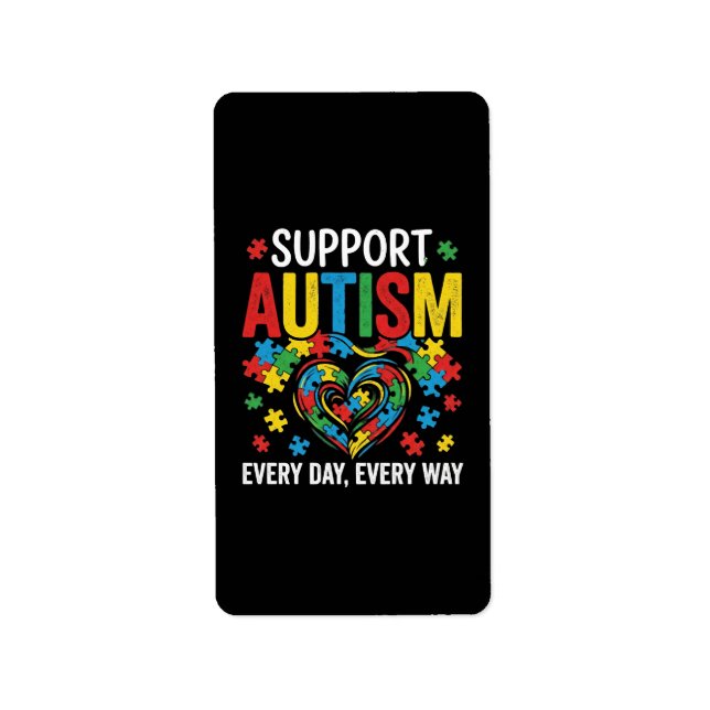 Etiqueta Conscientização do autismo (Frente)