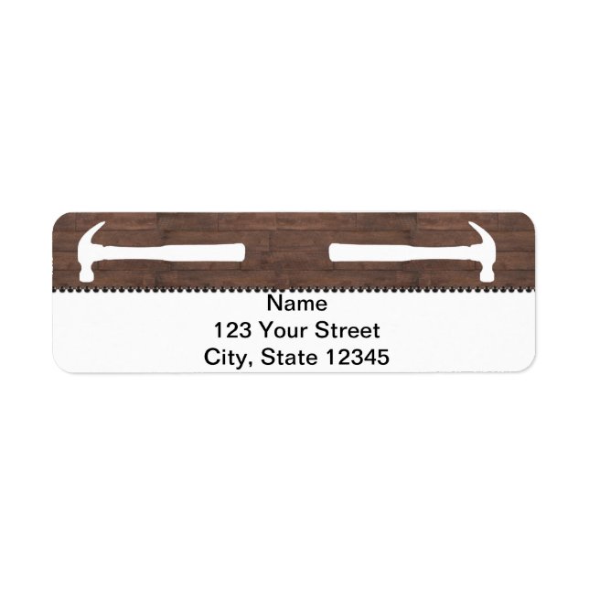 Etiqueta Construção de martelos e Unhas (Frente)