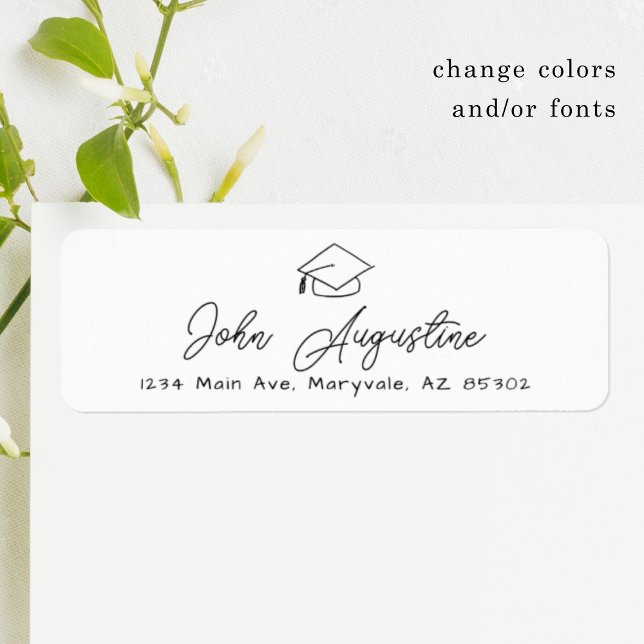 Etiqueta Convite à festa de formatura / Endereço de lançame (Criador carregado)