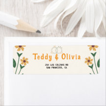 Convite de Casamento com Flores Silvestres