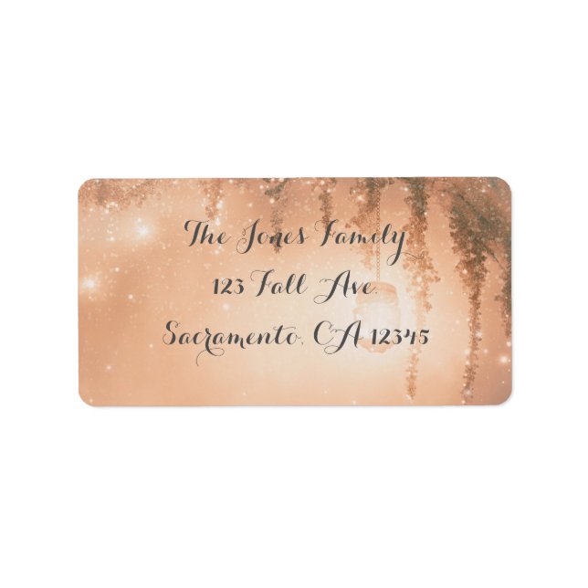 Etiqueta Convite de Churrasco de Noiva Floresta Rústica Son (Frente)