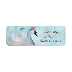 Etiqueta Convite de Festa Conto de Fadas Princesa Cisne Bri