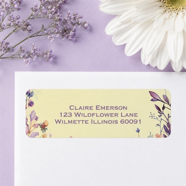 Etiqueta Convite de moldura floral Boho (Criador carregado)