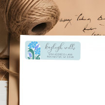 Convite Simples De Casamento De Azul Do Céu Floral