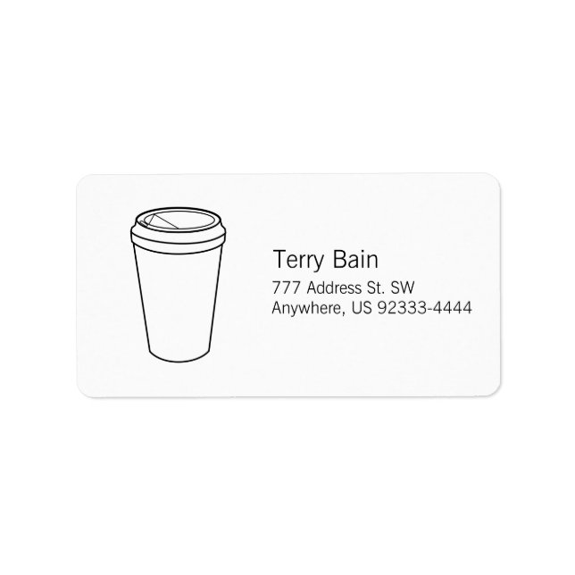 Etiqueta Copo de Café (Papel Para Levar) (Frente)