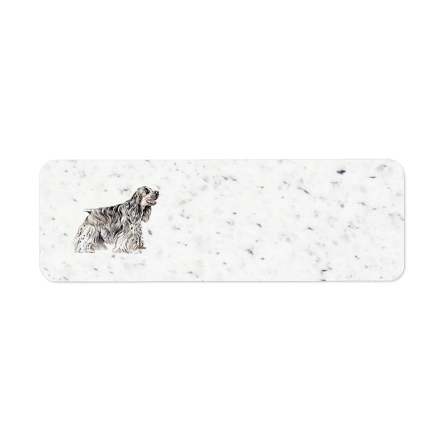 Etiqueta coquetel americano spaniel (Frente)