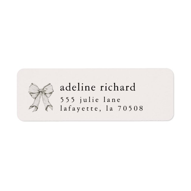 Etiqueta Coquette Bow Graduation Address Labels (Frente)