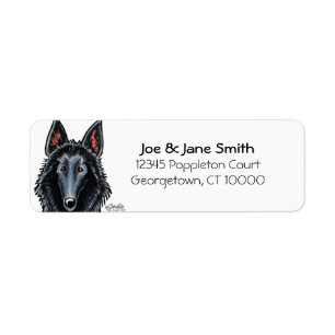 Etiqueta Cor belga do costume da cara do Sheepdog