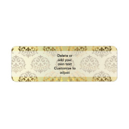 Etiqueta cor damasco Dourada