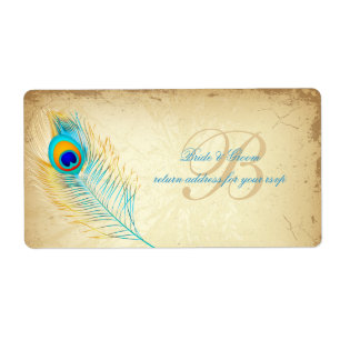 Etiqueta Cor de fundo PixDezines Pavão/DIY