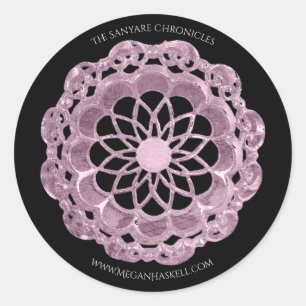 Etiqueta cor-de-rosa da mandala da sombra - rosa