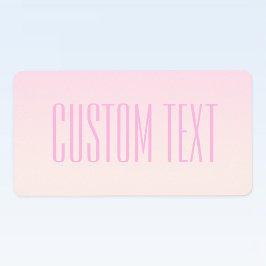 Etiqueta Cor de rosa para mascar o sol com texto personaliz