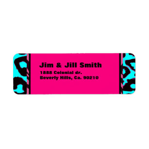 Etiqueta Cor Funky do costume da chita da zebra do rosa