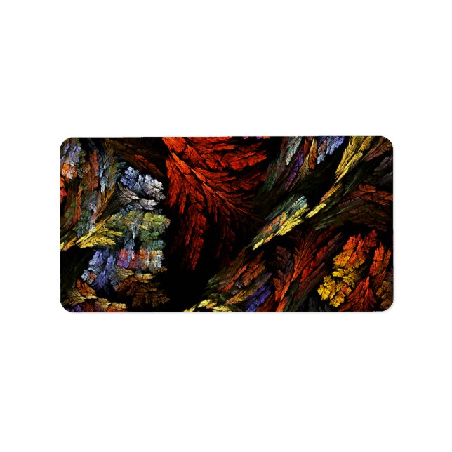 Etiqueta Cor Harmonia Abstrato Art (Frente)