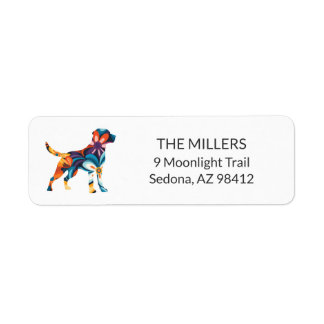 Etiqueta Cor Personalizada Colorida do Cão Endereço de Devo