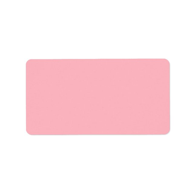 Etiqueta Cor Sólida da rosa claro (Frente)