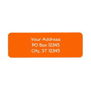 Etiqueta Cor Sólido Laranja Brilhante