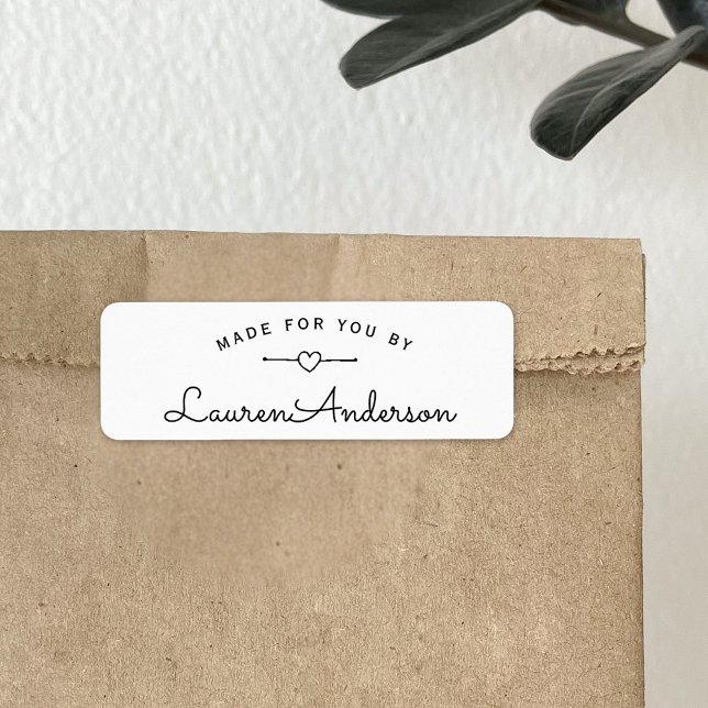 Etiqueta Coração Adorável Feita para você por Encapsulament (Criador carregado)