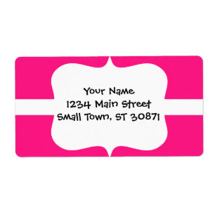 Etiqueta Coração Branco Bonito em Círculo Escalado a Rosa Q