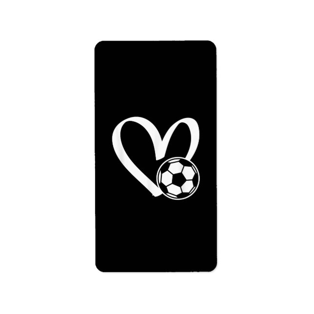 Etiqueta Coração da Bola do Futebol (Frente)