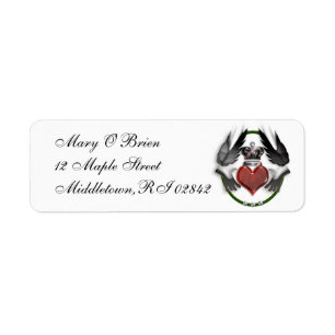 Etiqueta coração do claddagh
