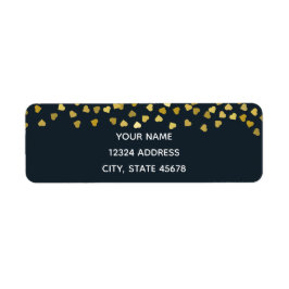 Etiqueta Corações Dourados