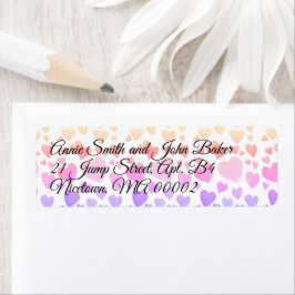 Etiqueta Corações Flutuantes em Aquarela (Personalizável)