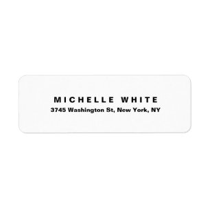 Etiqueta Corajoso preto & branco minimalista moderno