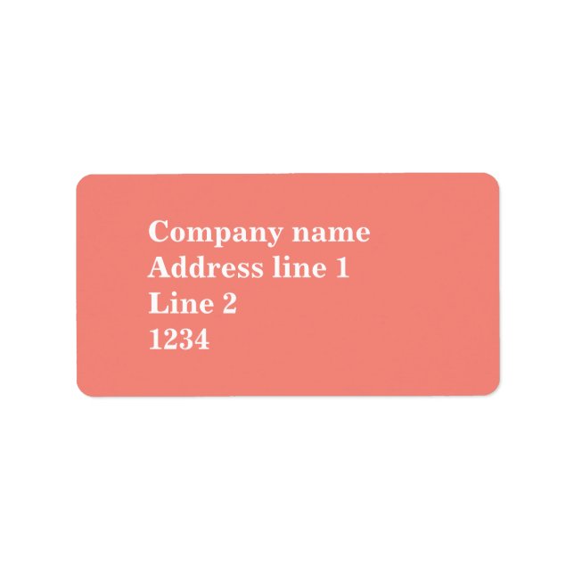 Etiqueta Coral (Frente)