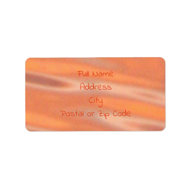 Etiqueta Coral com Peach (Frente)