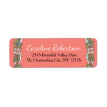 Coral Coral Floral Foliage Bird Mailing