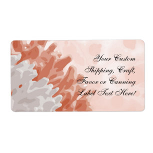 Etiqueta Coral e recife branco