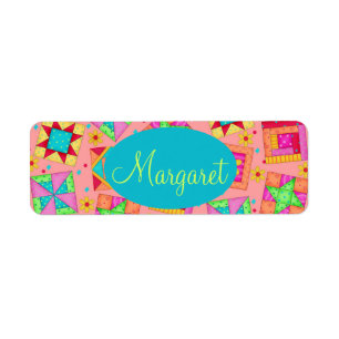 Etiqueta Coral Orange Personalize a pintura do bloco de rec